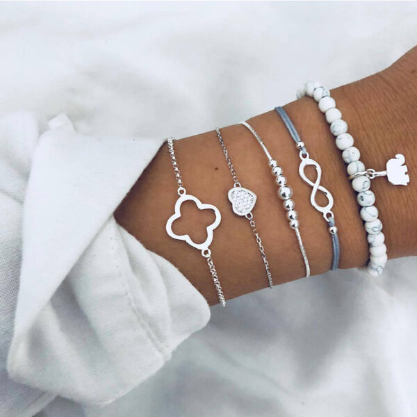 Bead Chain Bracelet Set Anklet - Image 2