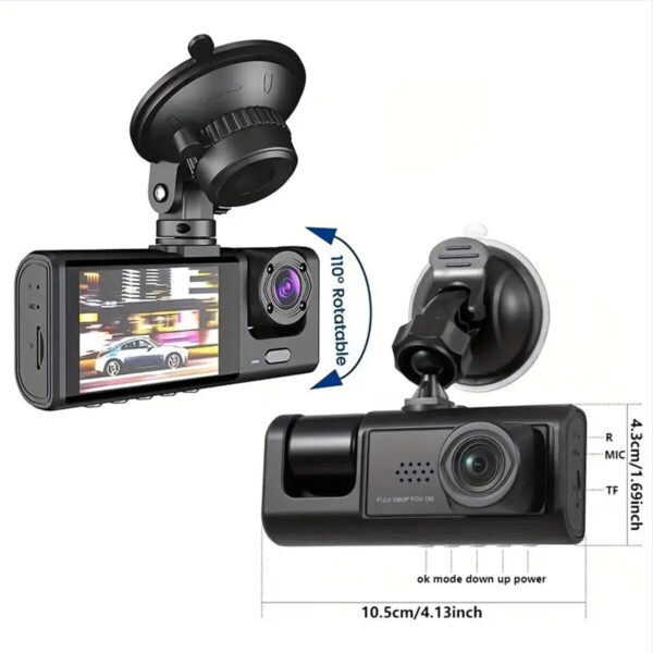 1080P Dual Lens Car Dash Cam Recorder G Sensor DVR Front And Rear Camera Video - Image 5